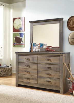 Ashley Trinell Brown Dresser and Mirror