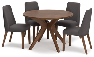 Ashley Lyncott Charcoal Brown Dining Table and 4 Chairs