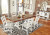 Ashley Valebeck White Brown Dining Table