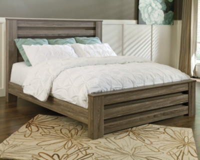 Ashley Zelen Warm Gray Queen Panel Bed