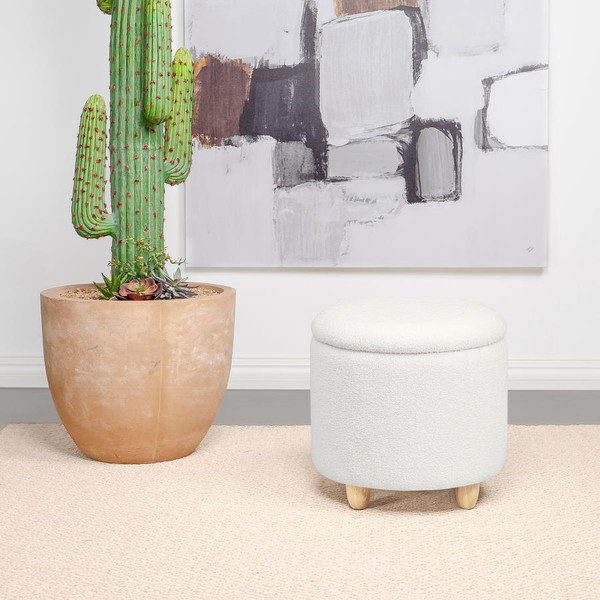 Coaster OTTOMAN White