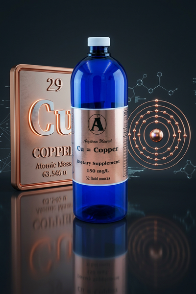 Angstrom Minerals Liquid Copper Supplement – Ionic Copper 150 ppm –  32oz