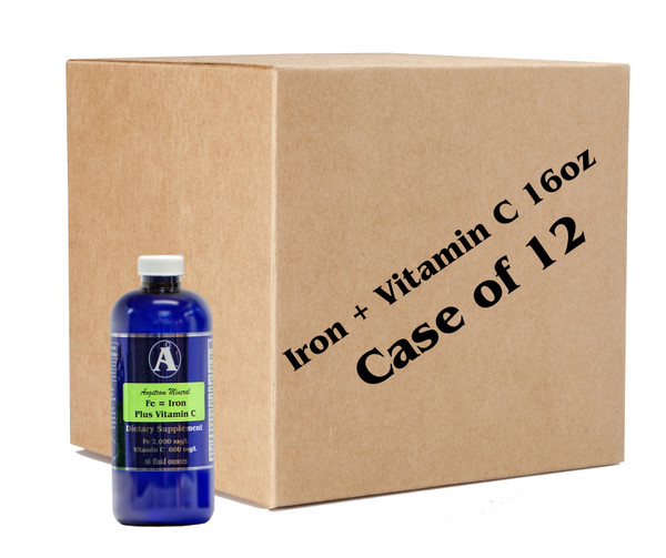 Iron + Vitamin C 16 oz Case Lots - Angstrom Minerals