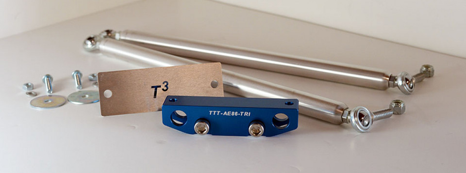 Front Tri-Bar Add-On for Cusco Oval Bar for AE86 Corolla - Techno