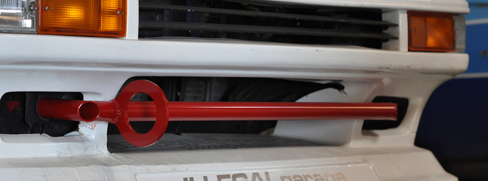 Bomber Bar for the AE86 Corolla with Integrated Tow Hook - Techno