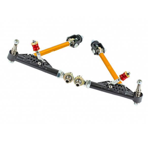 スロウ・ダウン・ユア・アームズ GTX2 Front Lower Control Arms and TC Rods (S30 – 240Z / 260Z / 280Z)