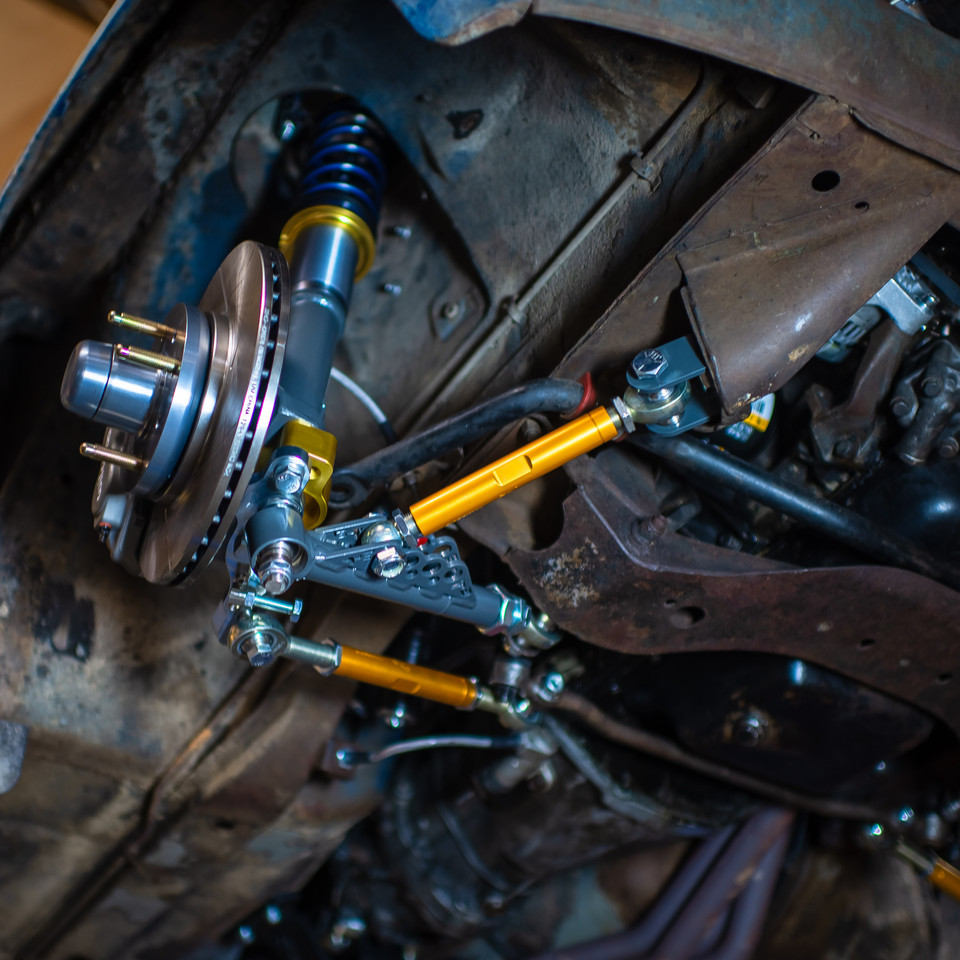 GTX2 Front Lower Control Arms and TC Rods the Datsun 510