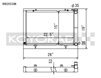 Koyo 240SX V8 Swap/KA24 Turbo Radiator