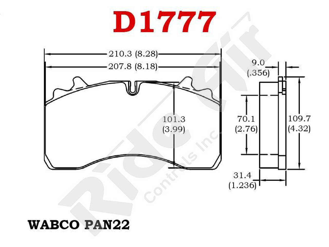 Air Disc Brake Pads - Vortex RADV1777