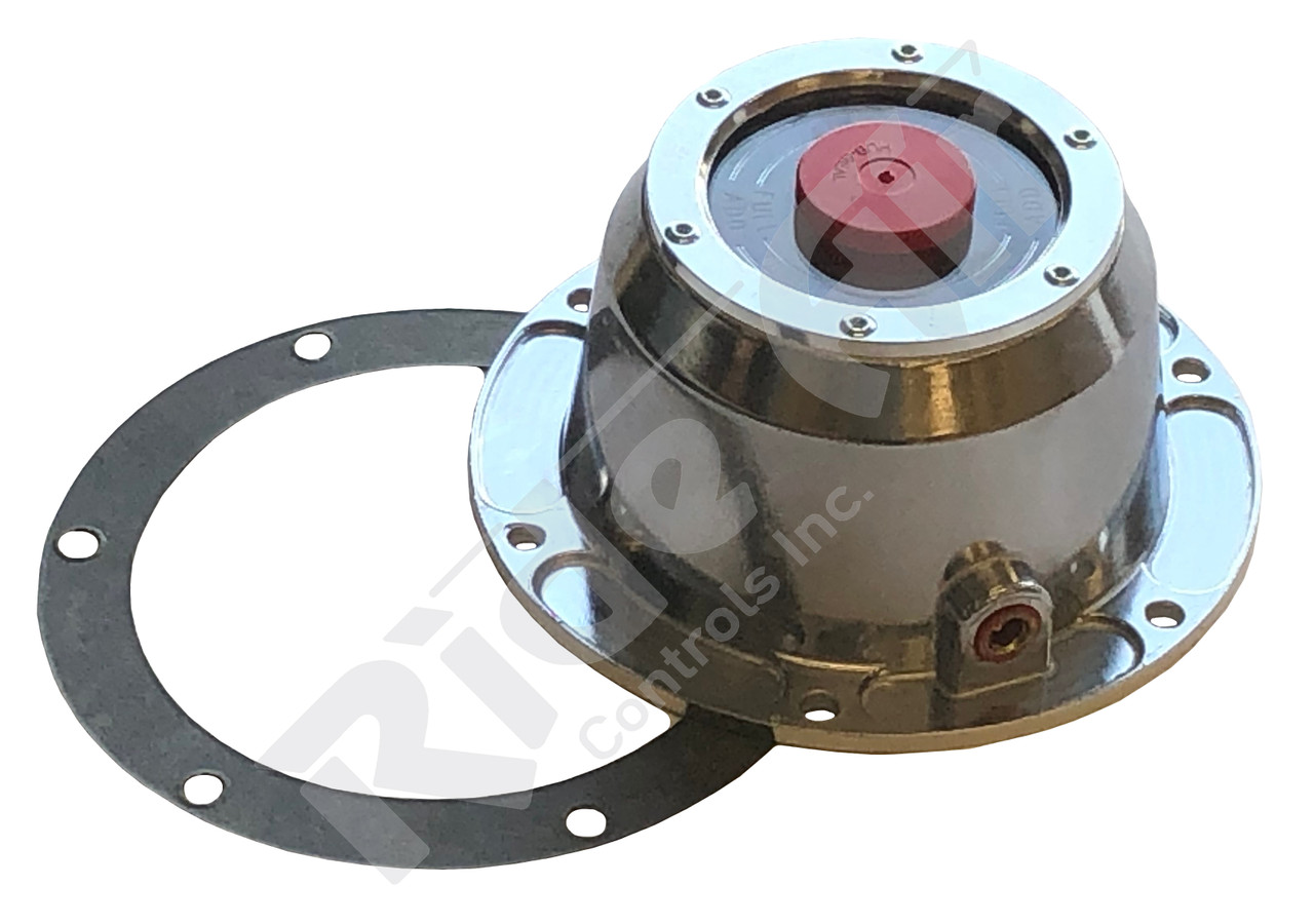 RA4195 - 6 Hole Aluminum Hub Cap W/ Gasket & Side Plug