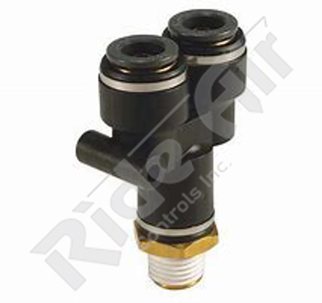 Y Male Branch Tee 1/2" Tube x 3/8" NPT (KV2U13-36S)