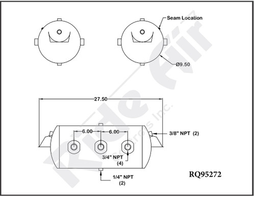 Steel Air Tanks/Reservoirs - Ride Air Controls