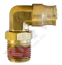 Push-to-Connect Male Swivel Elbow 90 Deg 1/4 x 3/8 (APTC69S-4C)