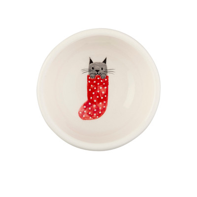 A Very Merry Table Petite Bowl - Stocking Cat