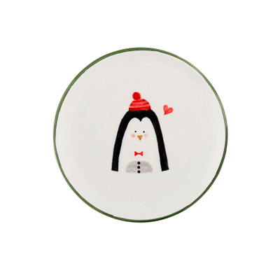 A Very Merry Table 6" Plate - Penguin