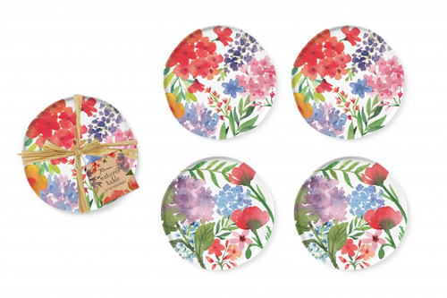Nature's Table Plates Floral S/4