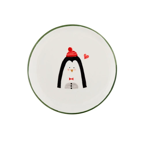 A Very Merry Table 6" Plate - Penguin