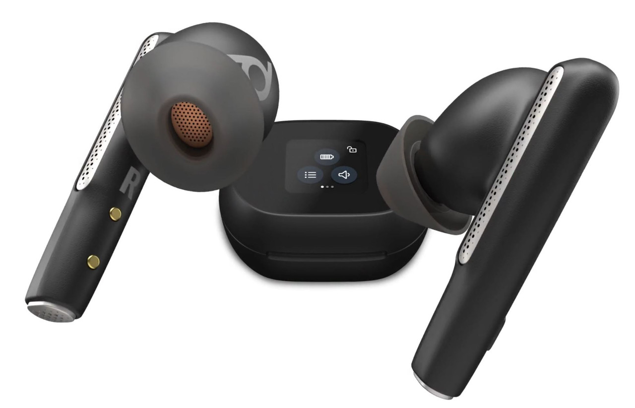 Poly Voyager Free 60 UC True Wireless Earbuds, Basic Charge Case, USB-A  Black, MS TEAMS