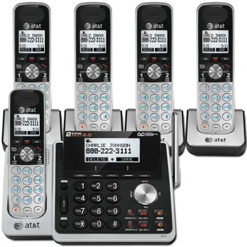 AT&T 2-Line Cordless System with ITAD + 4 (ATT-TL88102) (ATT-TL88102+4)