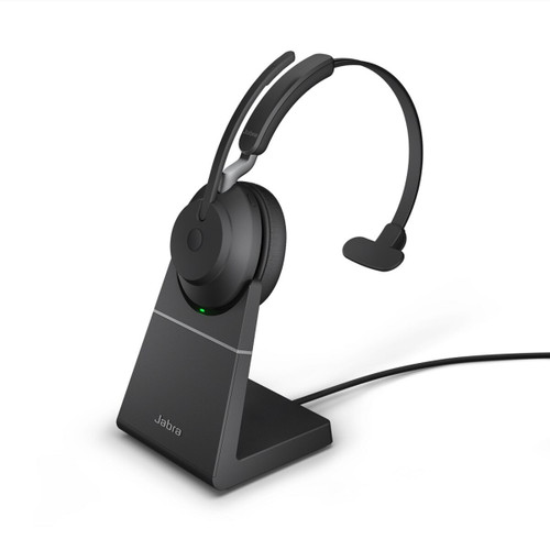 Jabra Evolve2 65, Wireless Headset, Link390A MS Mono Stand Black