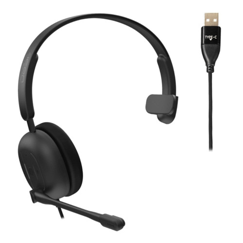 PL Icon 100-UM4E Monaural Headset, USB-A and USB-C, ENC, MS Teams, Special Order (575-438-019)
