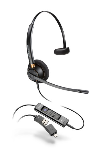 Poly EncorePro EP515-M USB-A/-C Single Ear Digital Headset-MS Teams
