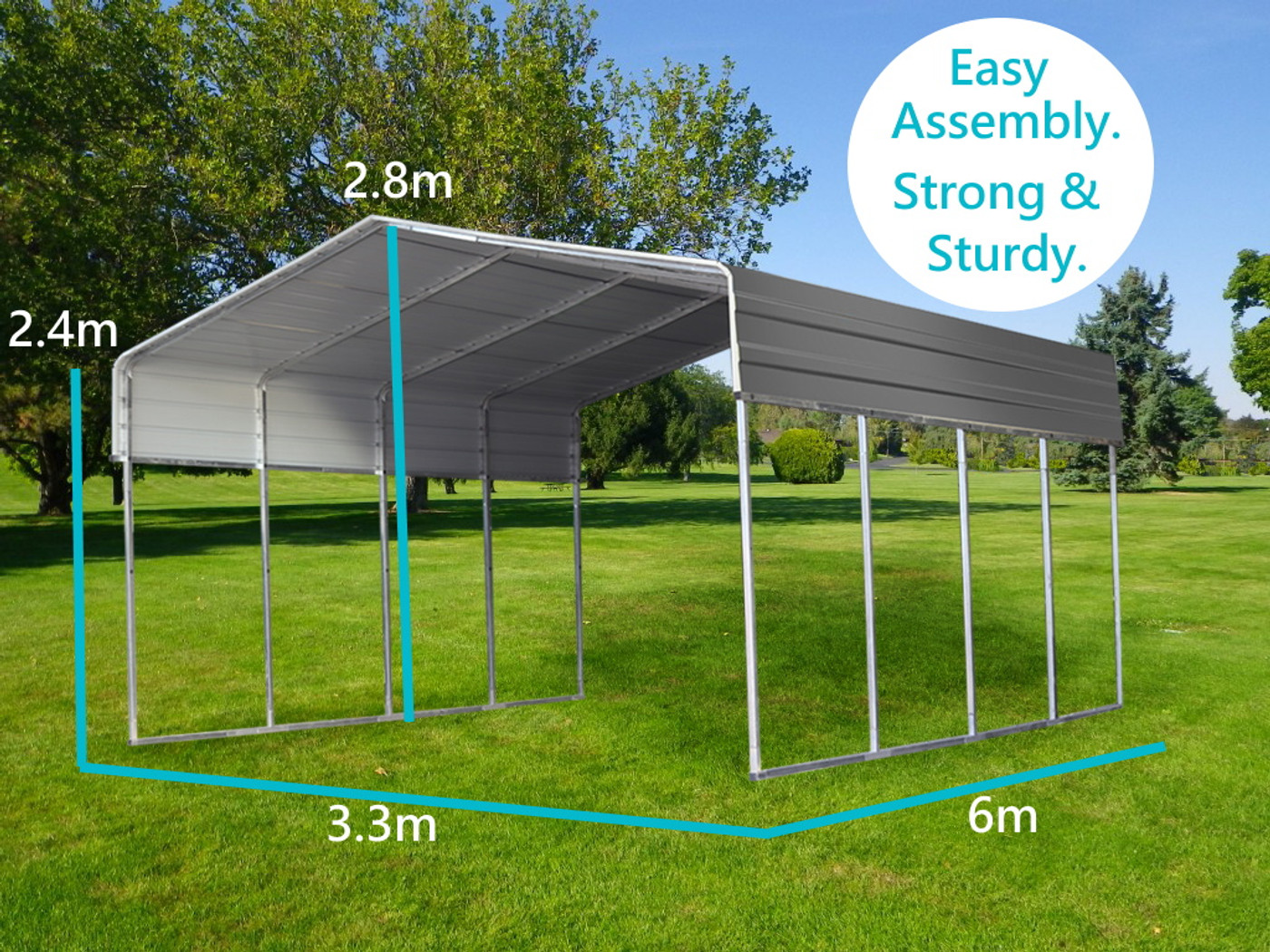 3x6m Carport Buy Single Carport Kits, Garages and Portable Sheds