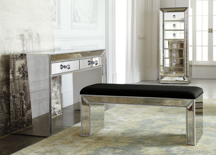 Console Table + Velvet Bench