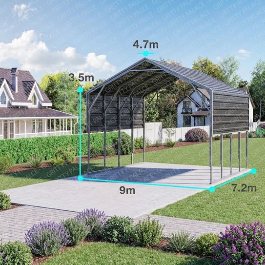 9m x 7.2m | Portable Carport Kit Shade Shed | Steel Carports | Heavy-Duty Caravan Carports