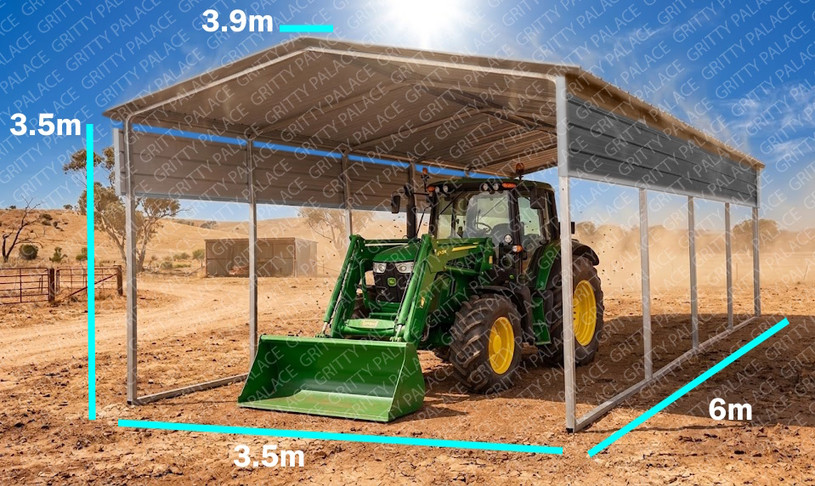 ULTRA 3.5m x 6m | Steel Carport Kit | Portable Shade Shed | Heavy-Duty Caravan Cover | Carport Shed 