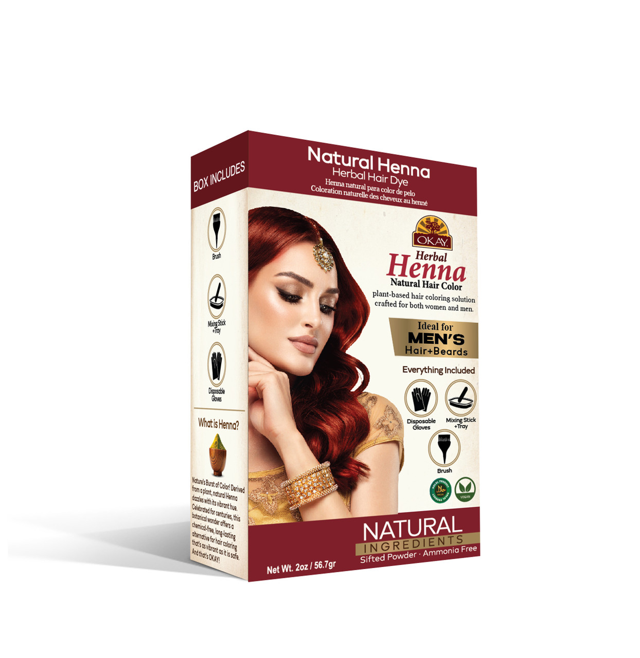 OKAY Herbal HENNA NATURAL COLOR Henna Hair Color - 56.7 gr