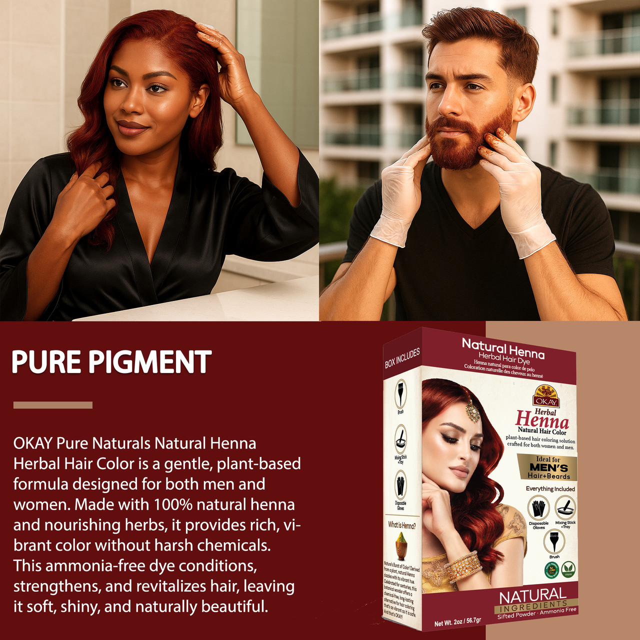 OKAY Herbal HENNA NATURAL COLOR Henna Hair Color - 56.7 gr