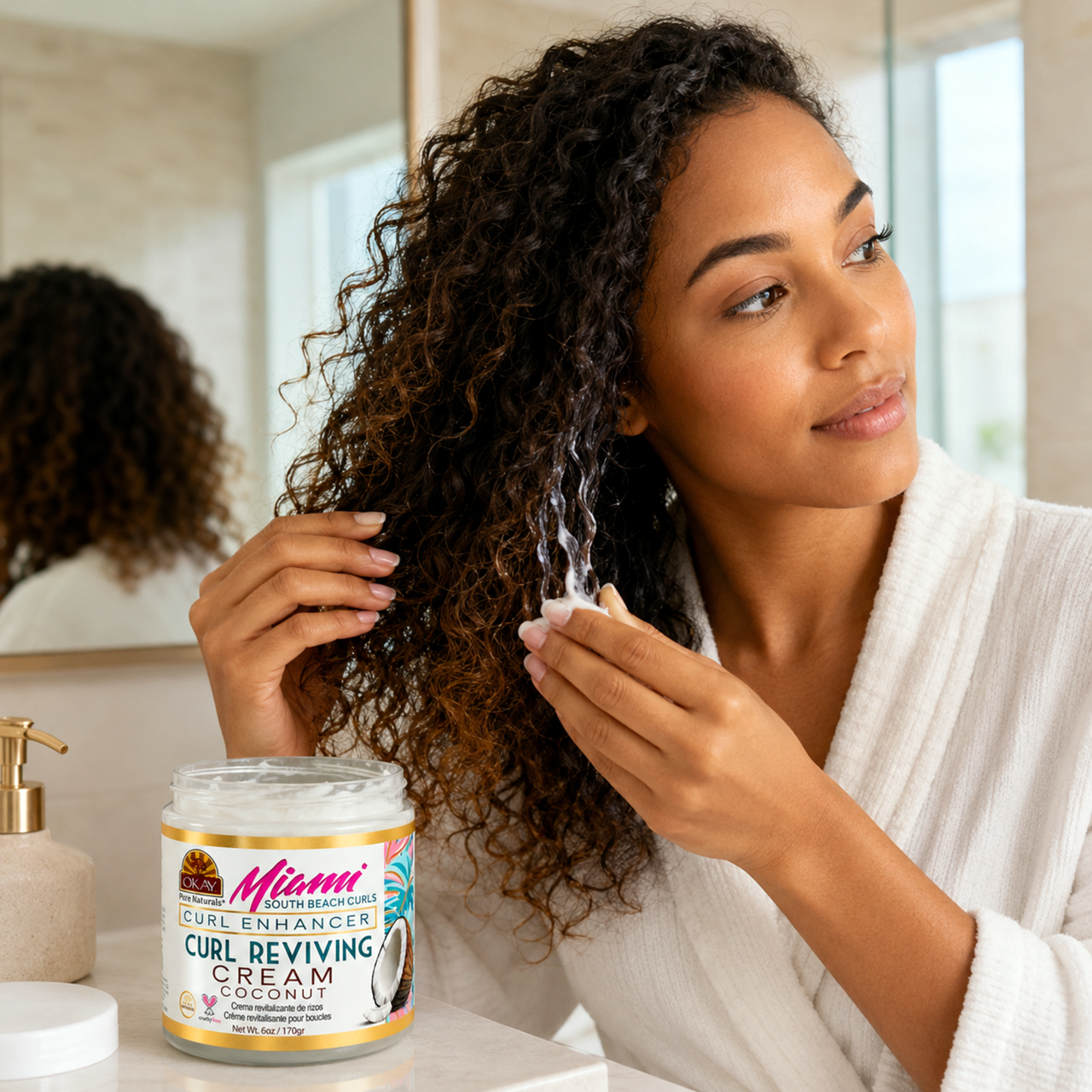 OKAY Miami South Beach Curl Reviving Cream - 6 oz / 170 ml