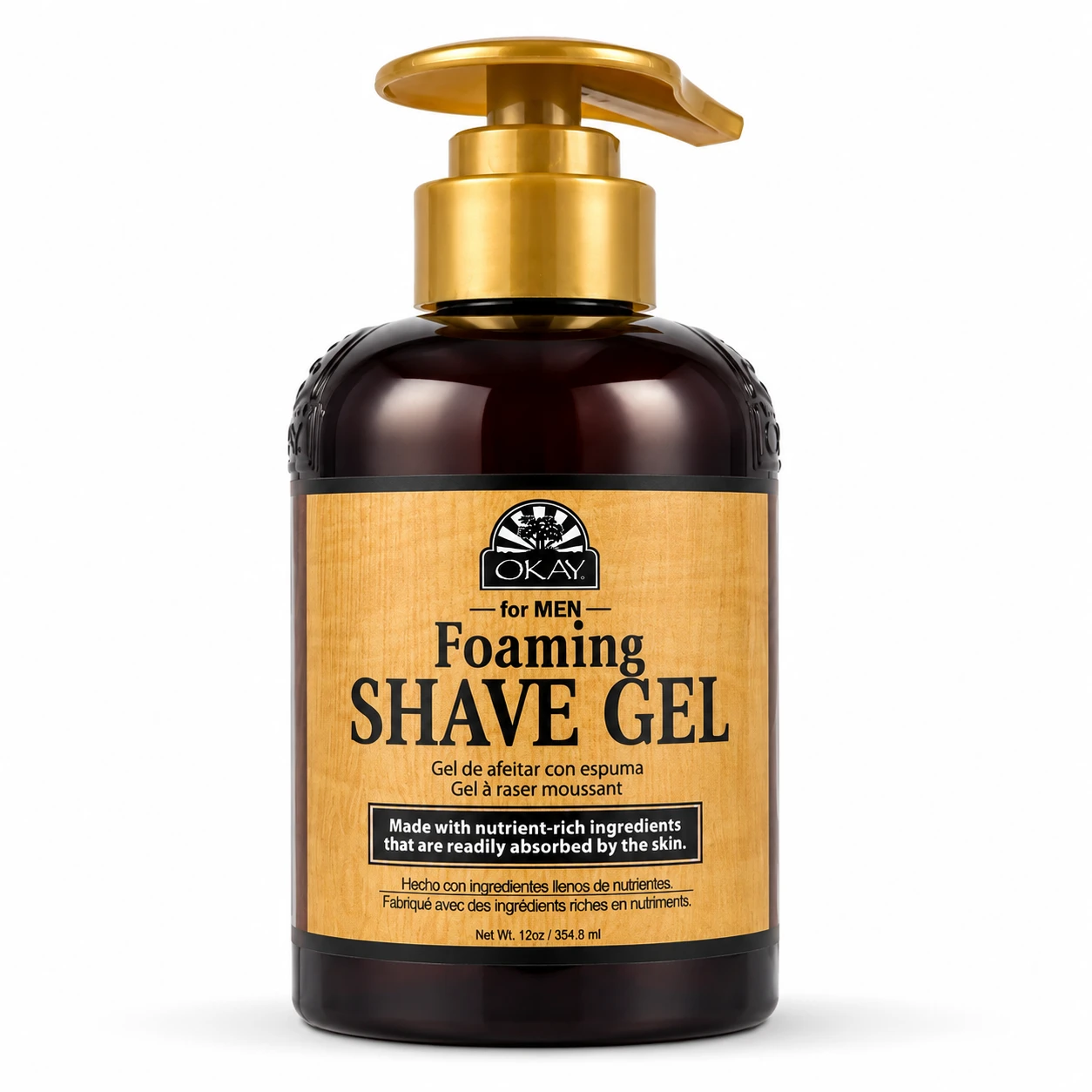 OKAY for MEN Foaming SHAVE GEL 12oz (354.8ml)