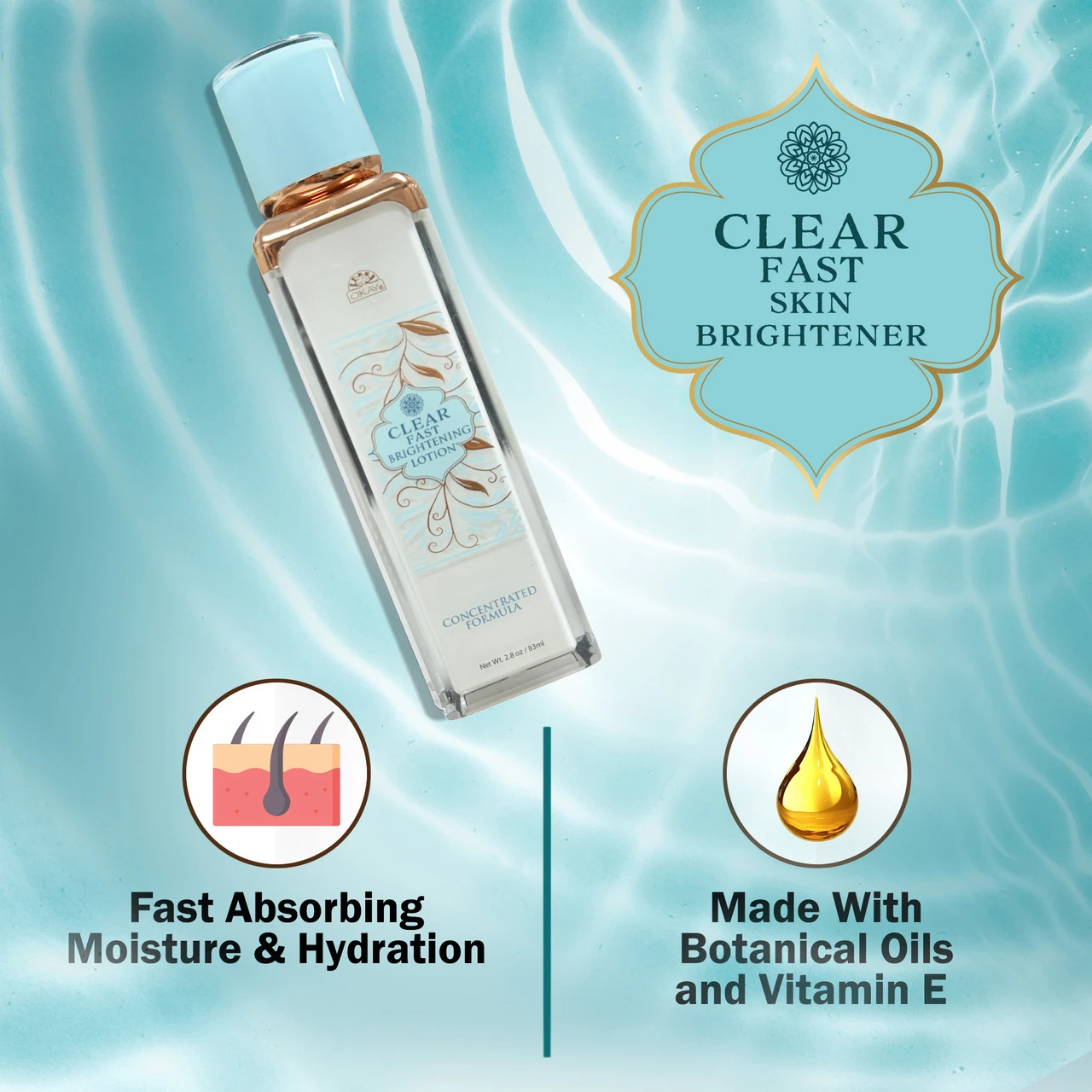 Clear Fast Brightening Lotion 2.8 oz / 83 ml