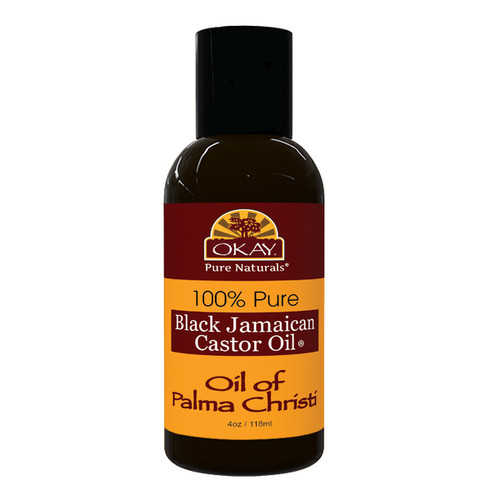 OKAY Pure Naturals BLACK JAMAICAN CASTOR OIL 4oz (24pc/case)