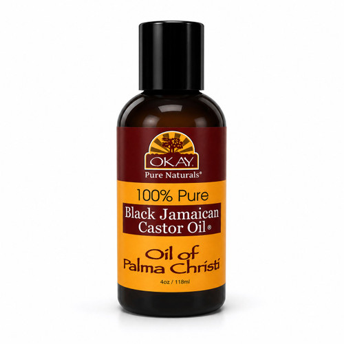 OKAY Pure Naturals 100% Pure Black Jamaican Castor Oil - 4 oz / 118 ml