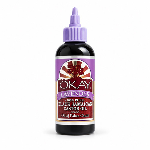 OKAY Pure Naturals Black Jamaican Castor Oil with Lavender - 4 oz / 188 ml