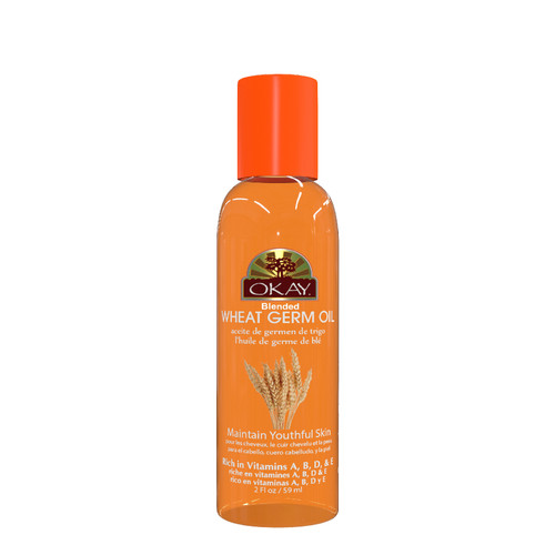 OKAY Pure Naturals WHEAT GERM BLENDED OIL for HAIR & SKIN Paraben FREE 2oz / 59ml