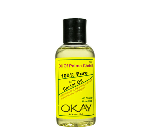 OKAY Pure Naturals PALMA CHRISTI CASTOR OIL 4OZ