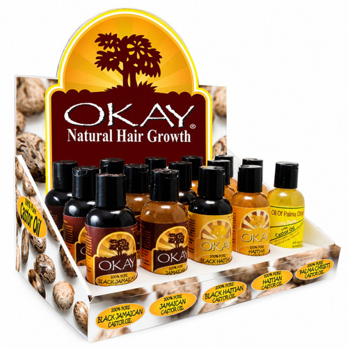 OKAY Pure Naturals Black Jamaican Castor Oil Display
