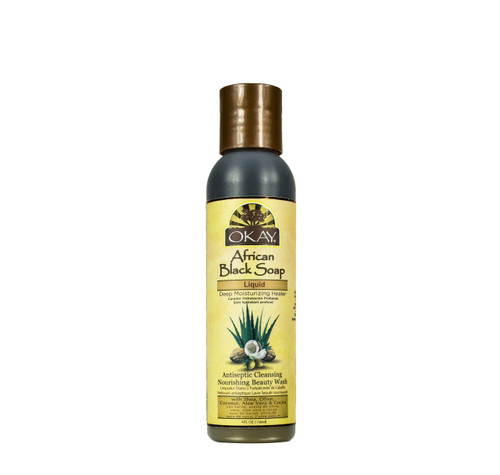 OKAY Pure Naturals AFRICAN BLACK SOAP LIQUID 4oz / 117ml