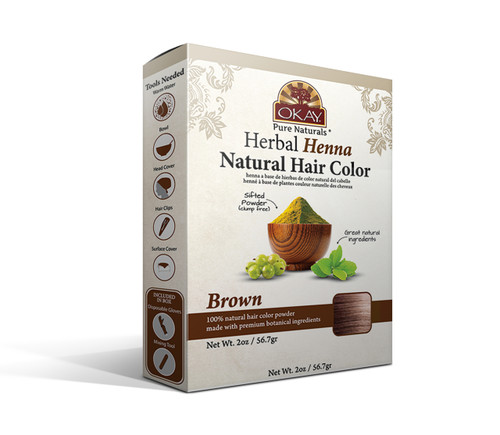 OKAY Pure Naturals HERBAL HENNA COLOR OKAY Pure Naturals HERBAL Brown 50gr