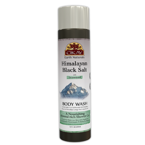 OKAY Black Salt with Seaweed Body Wash 10.82oz/355ml