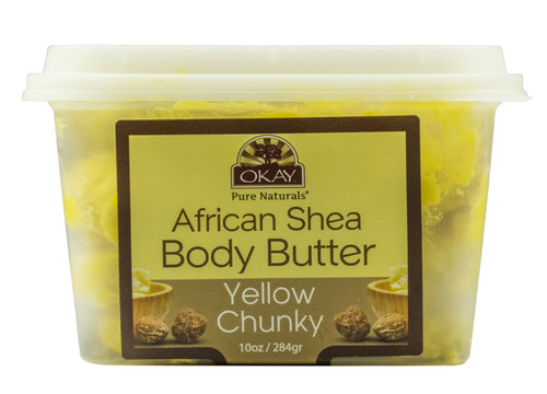 OKAY Pure Naturals Shea Butter Yellow Chunky Deep Moisturizing 10oz