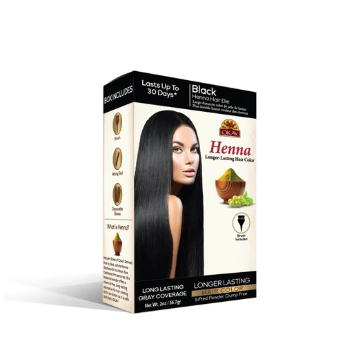 OKAY Black Henna Longer Lasting Hair Color - 2 oz / 56.7 g