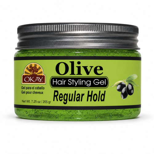 OKAY Regular Hold Olive Hair Styling Gel - 7.25 oz / 214 ml