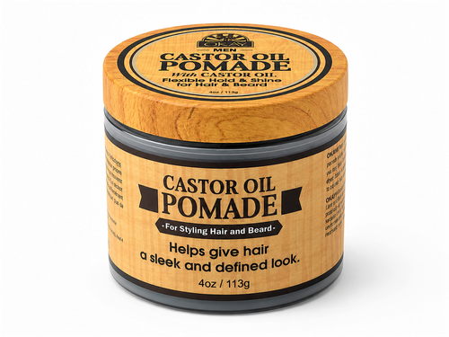 OKAY Men's Castor Oil Beard & Hair Pomade - 4 oz / 118 ml