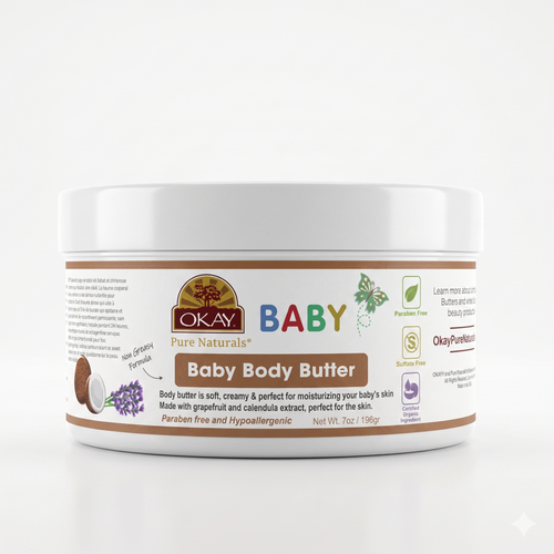 OKAY Pure Naturals All Natural Baby Body Butter - 7 oz / 198 ml