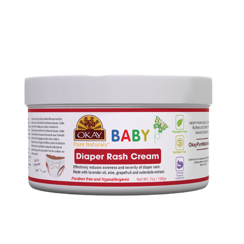 OKAY Pure Naturals- BABY -DIAPER RASH CREAM  7oz / 198gr.